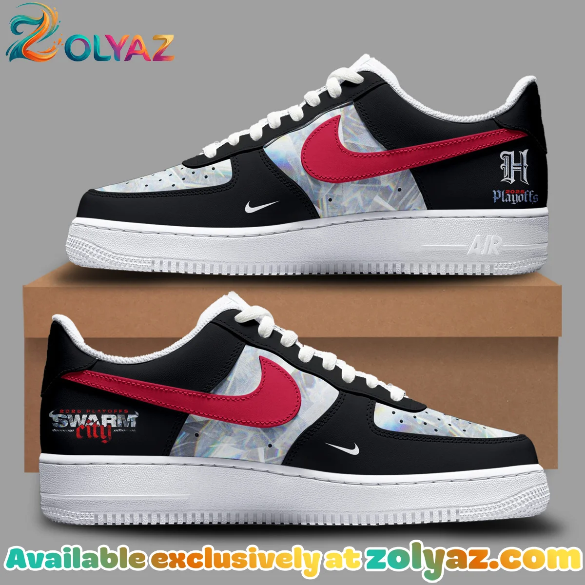 Houston Texans SWARM City Custom Air Force 1 & Jordan 1 Shoes (Style 1)