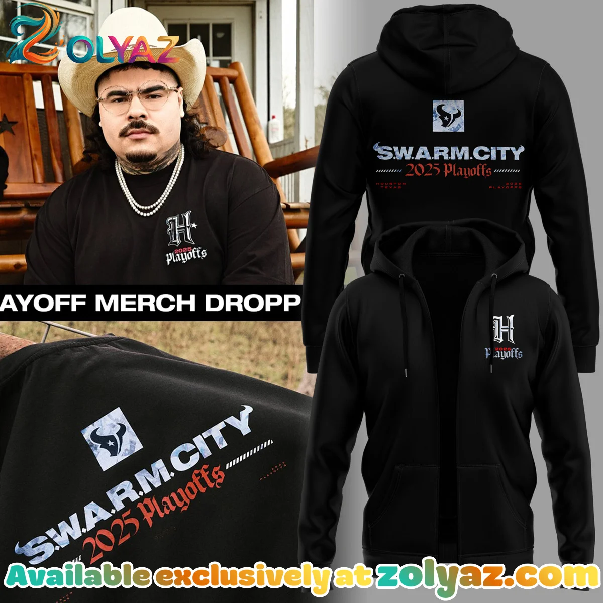 Houston Texans SWARM City T-Shirt & Hoodie - Series 5 Houston Texans SWARM City T-Shirt & Hoodie - Series 5