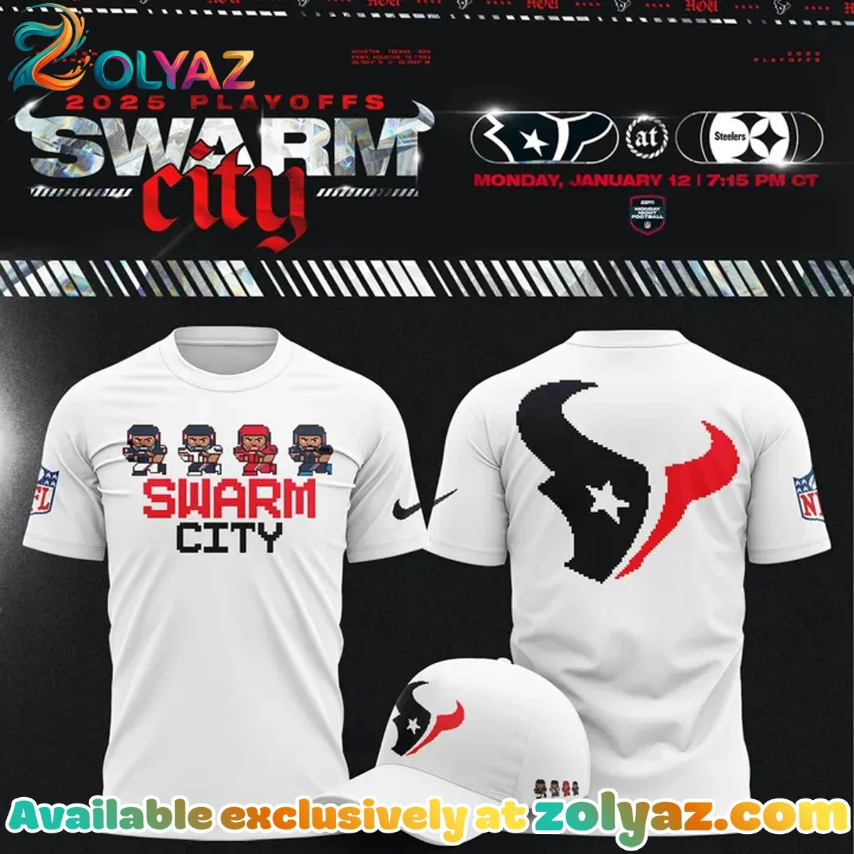 Houston Texans SWARM City T-Shirt & Hoodie (Design 8) Houston Texans SWARM City T-Shirt & Hoodie (Design 8)