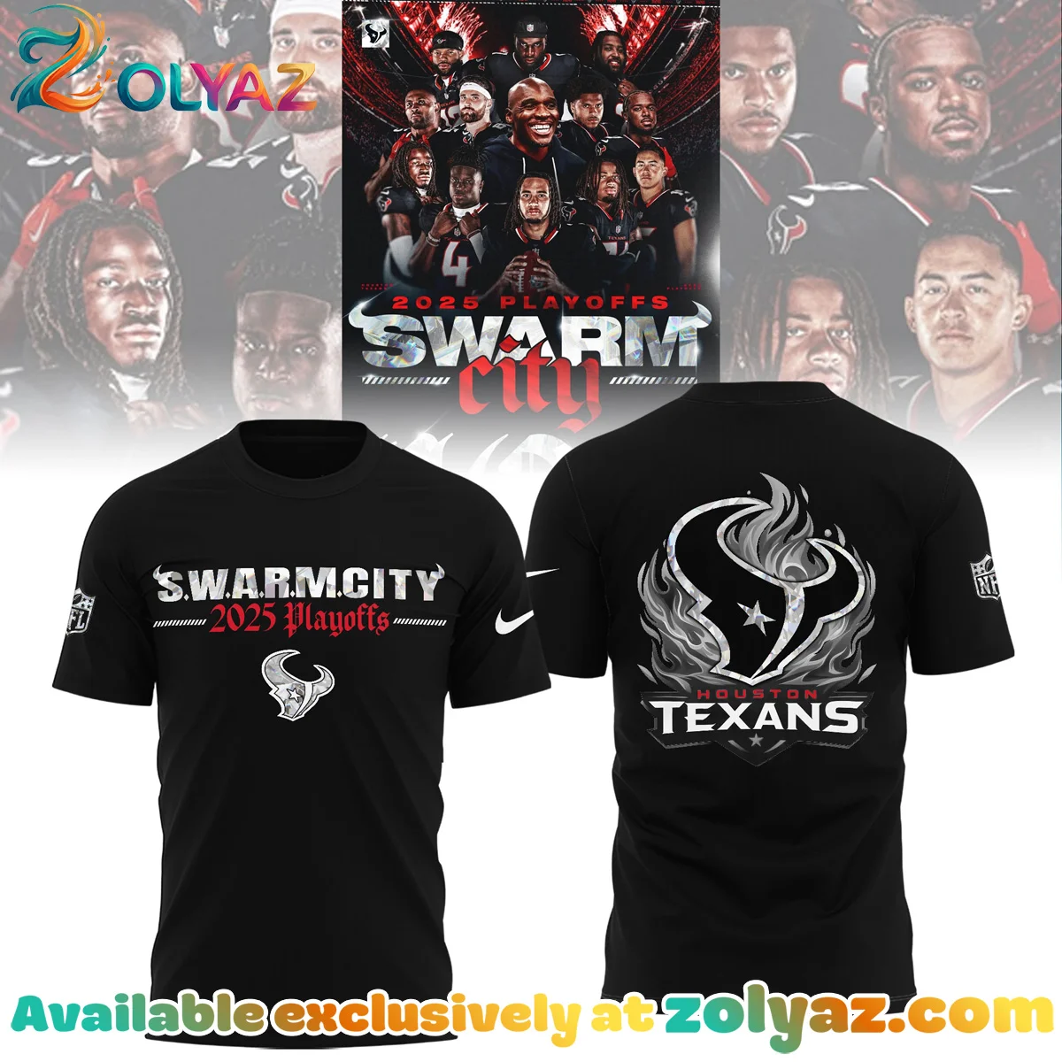 Houston Texans SWARM City Shirt & Hoodie - Variant 9