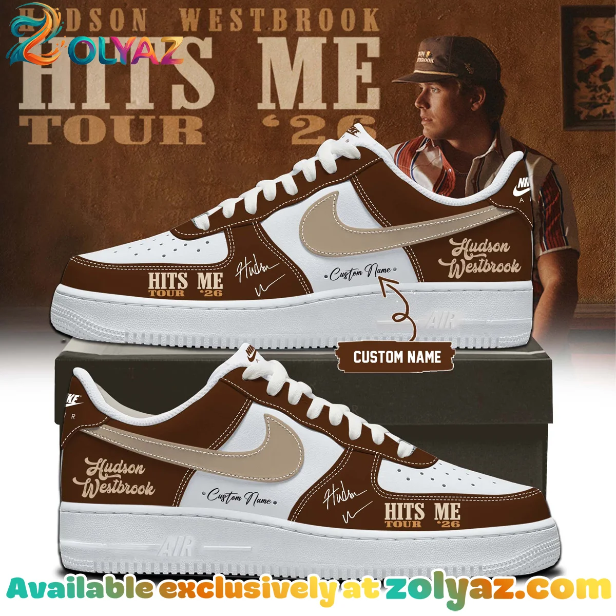 Hudson Westbrook Hits Me Tour Custom Air Force 1 & Jordan 1 Shoes (Release 6)