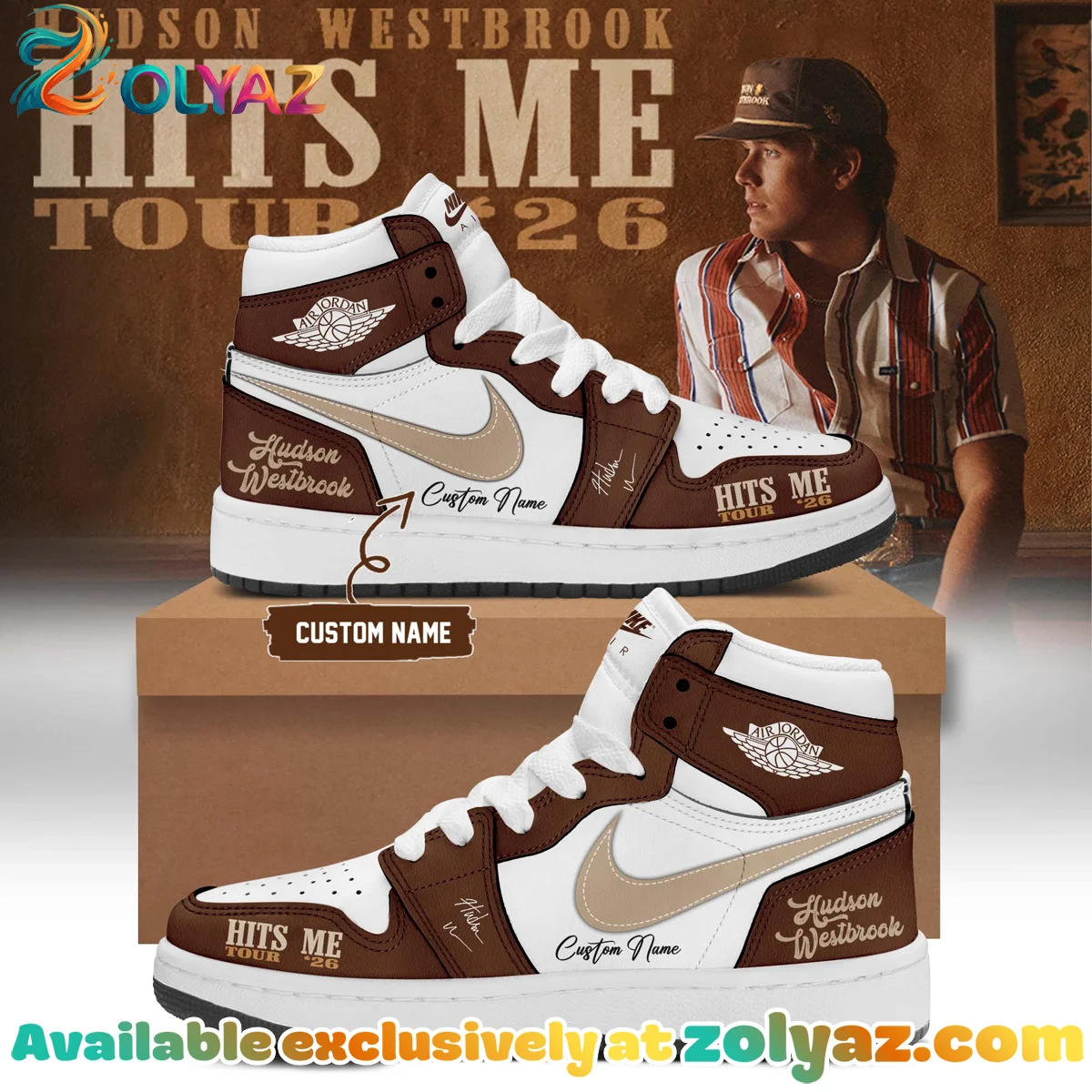 Hudson Westbrook Hits Me Tour Custom Air Force 1 & Jordan 1 Shoes [Batch 5]