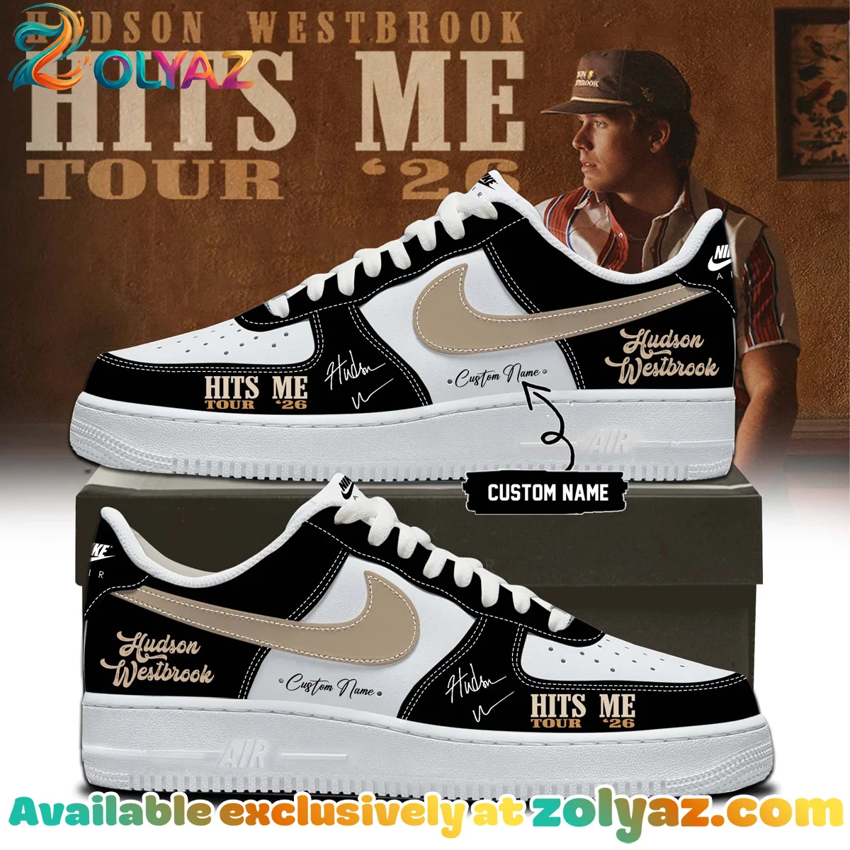 Hudson Westbrook Hits Me Tour Custom Air Force 1 & Jordan 1 Shoes - Part 7