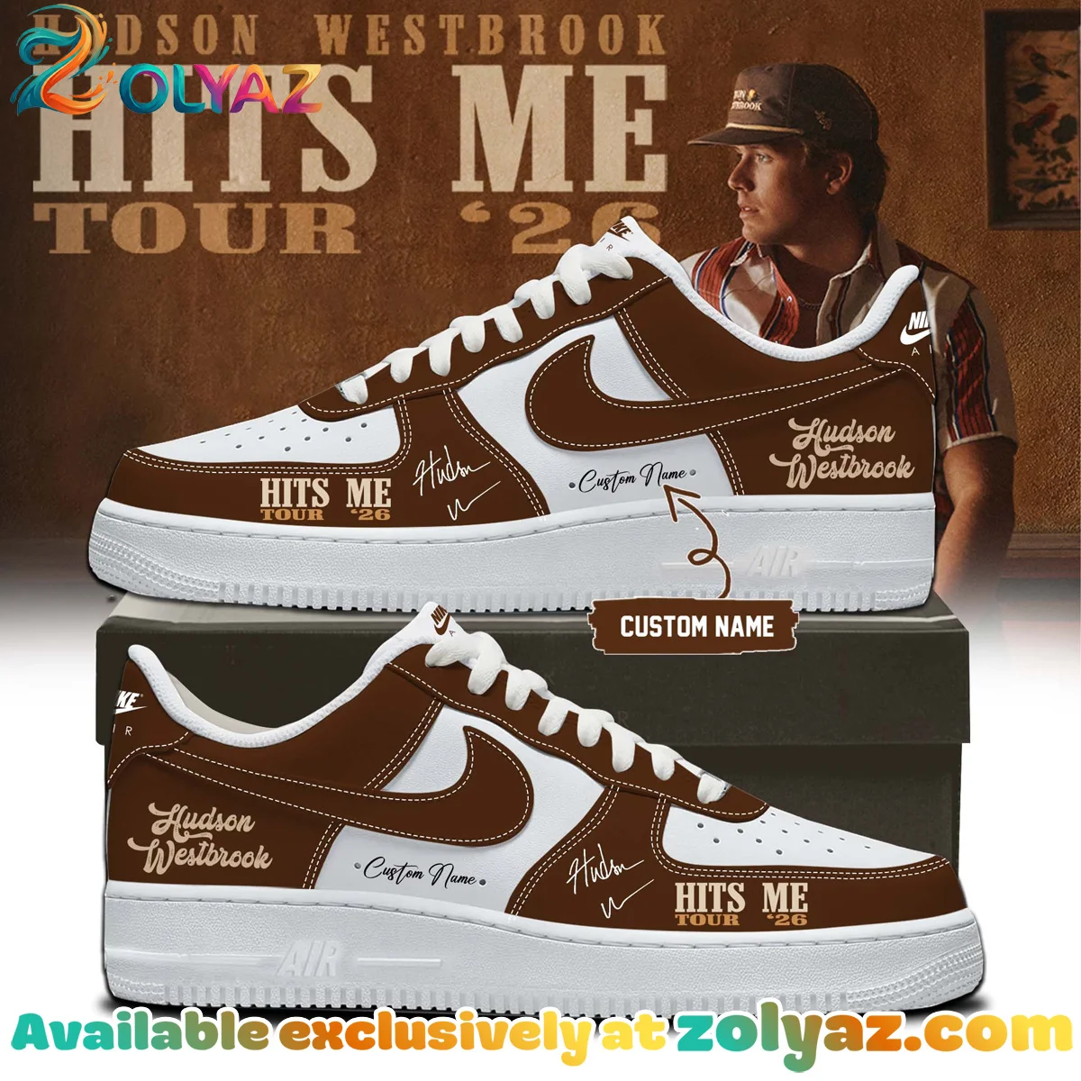 Hudson Westbrook Hits Me Tour Custom Air Force 1 & Jordan 1 Shoes (Design 11)