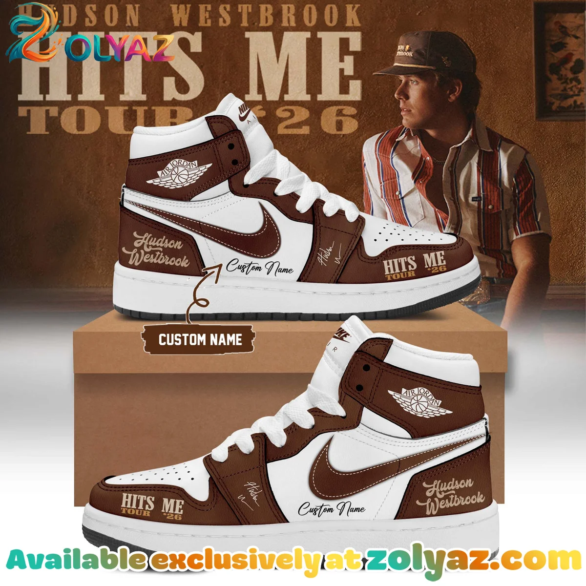 Hudson Westbrook Hits Me Tour Custom Air Force 1 & Jordan 1 Shoes [Drop 12]