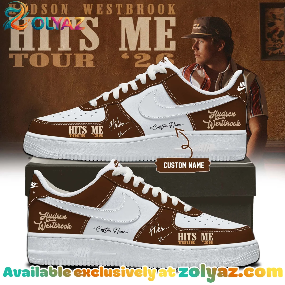 Hudson Westbrook Hits Me Tour Custom Air Force 1 & Jordan 1 Shoes (Style 14)