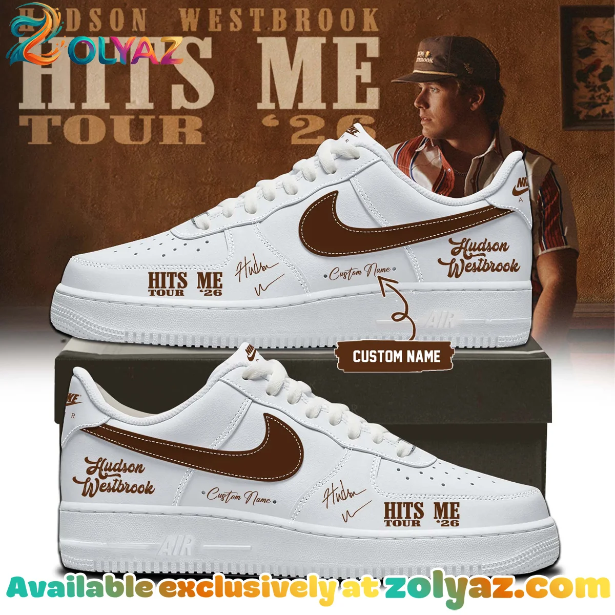 Hudson Westbrook Hits Me Tour Custom Air Force 1 & Jordan 1 Shoes [Drop 17]