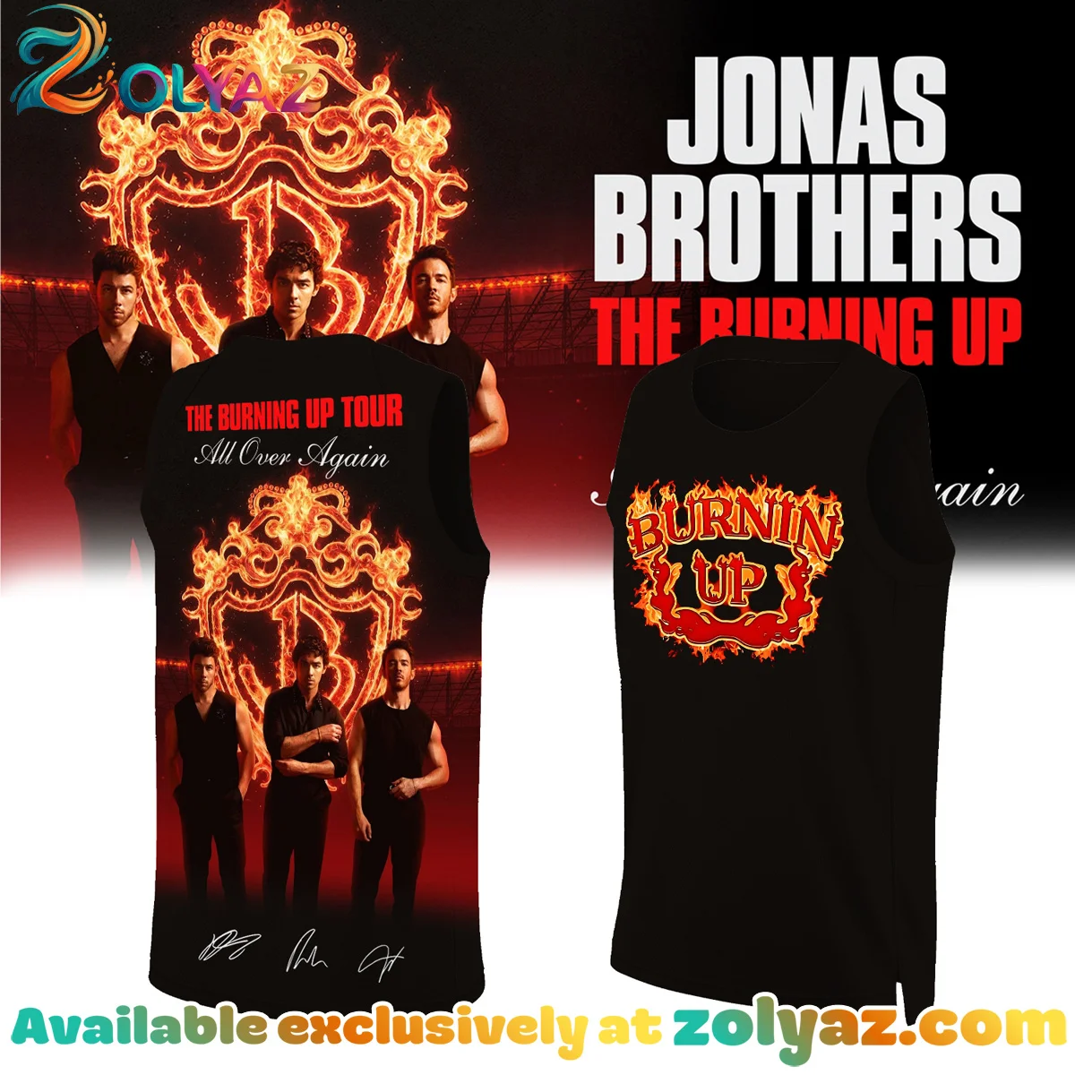 Jonas Brothers The Burning Up Tour Jersey [Batch 10]