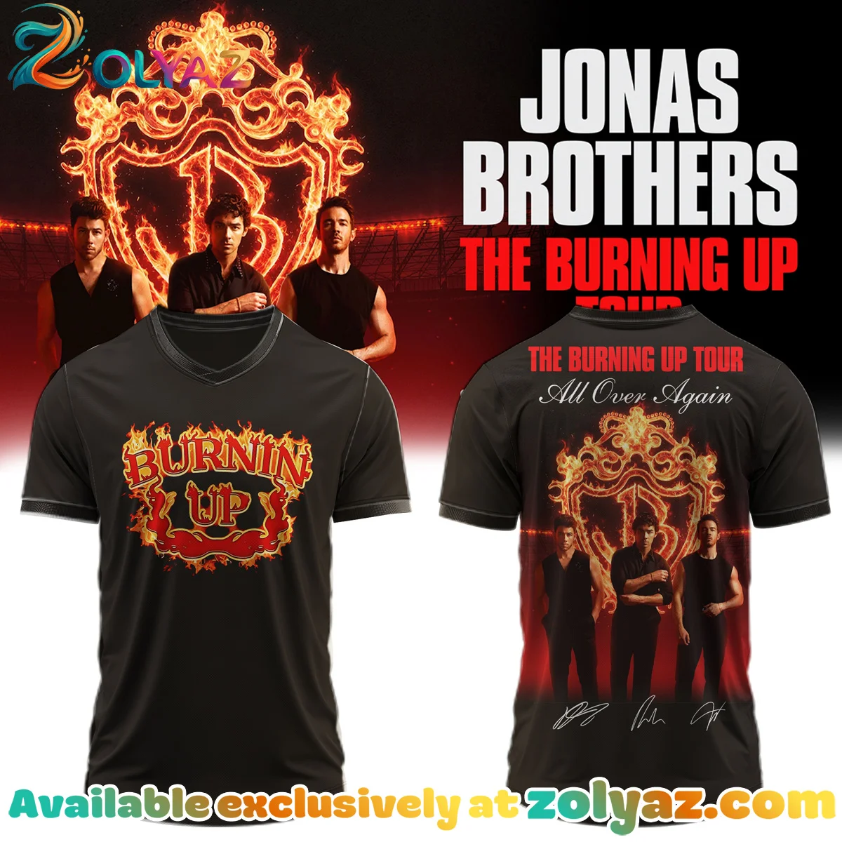 Jonas Brothers The Burning Up Tour Jersey (Release 9)