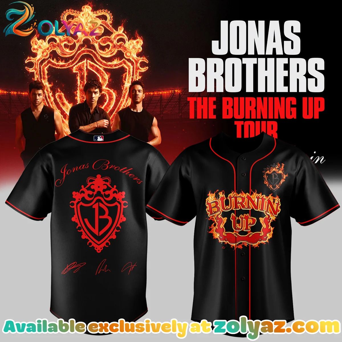 Jonas Brothers The Burning Up Tour Jersey - Variant 11