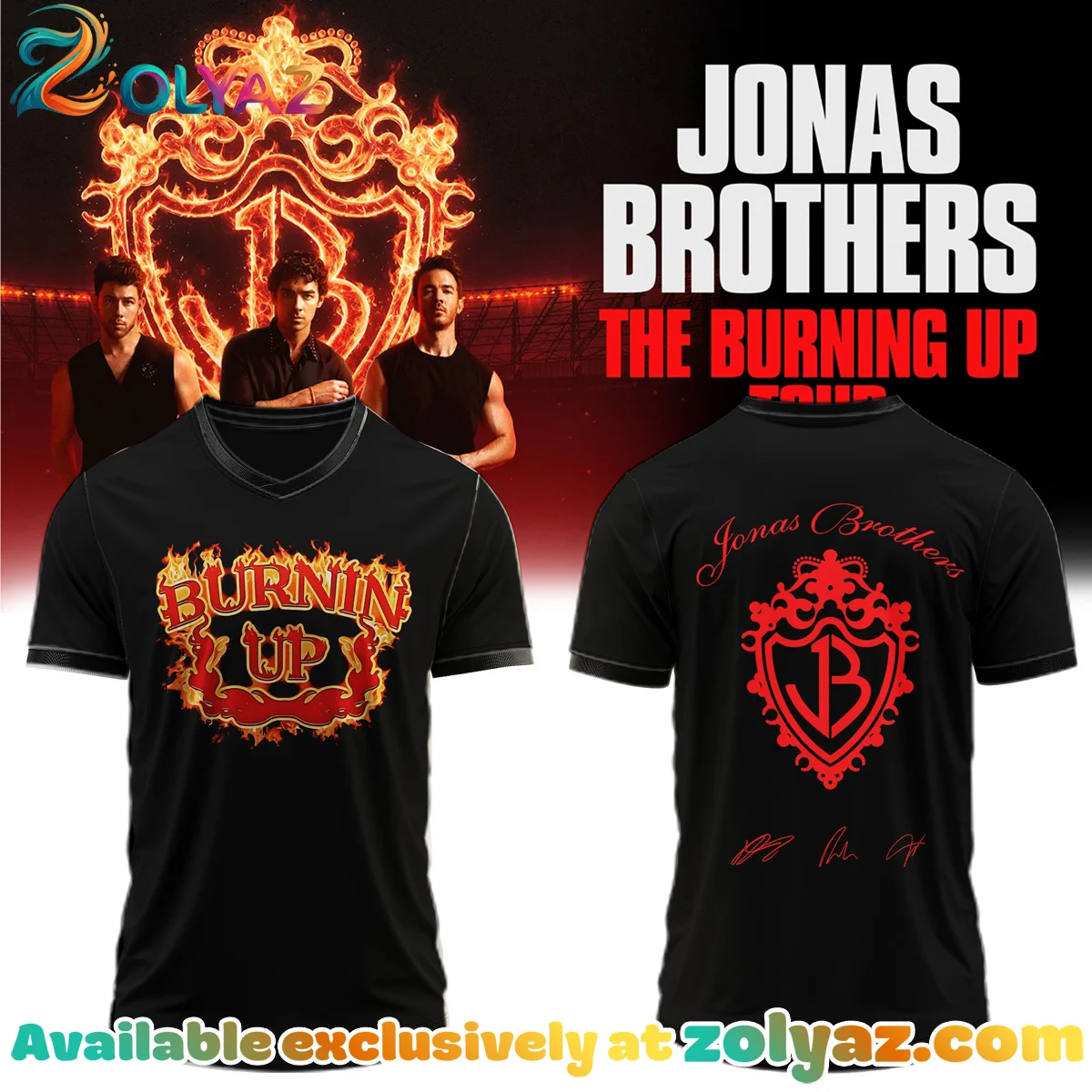 Jonas Brothers The Burning Up Tour Jersey (Design 13)