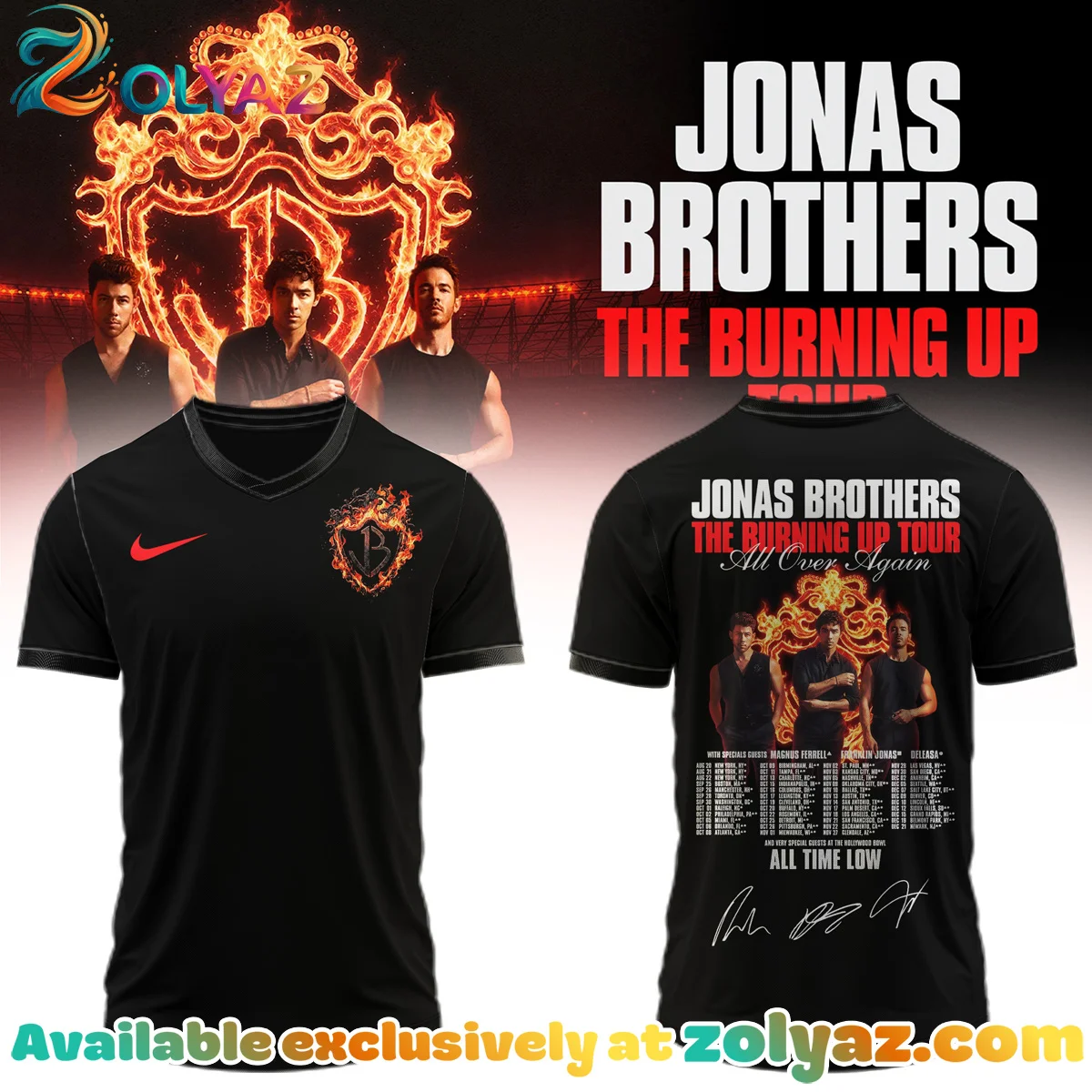 Jonas Brothers The Burning Up Tour Jersey (Design 14)