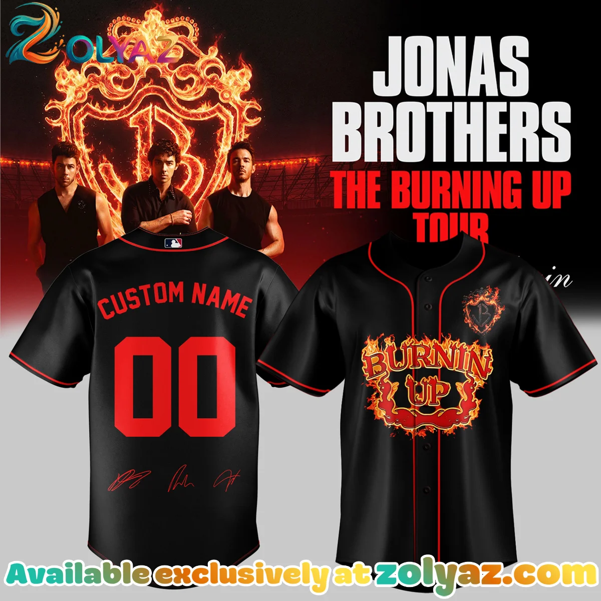 Jonas Brothers The Burning Up Tour Jersey (Release 7)