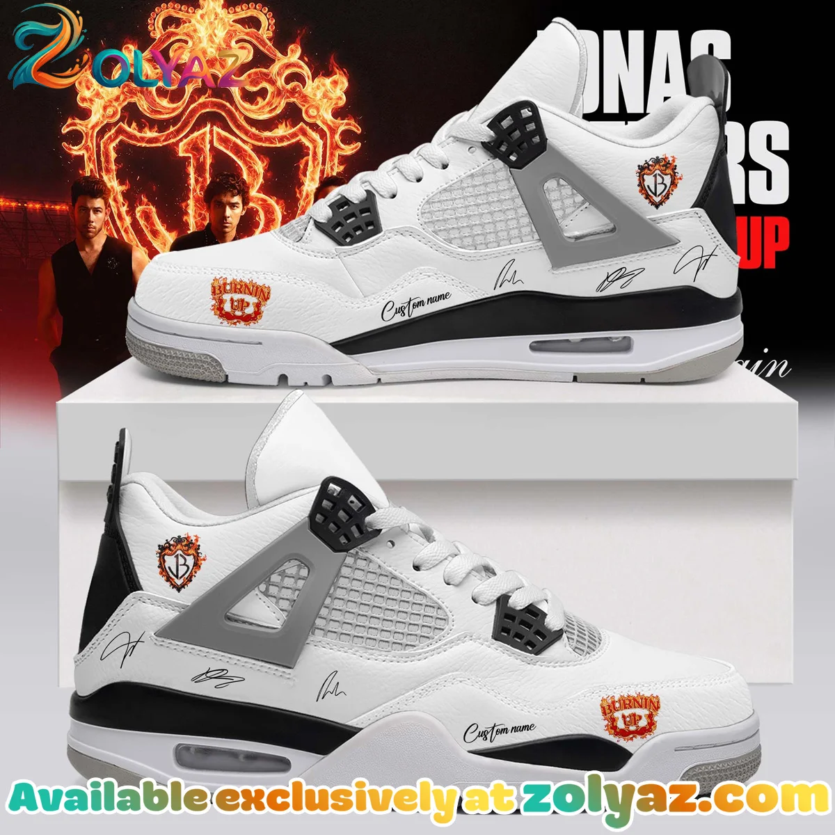 Jonas Brothers The Burning Up Tour Custom Air Force 1 & Jordan 1 Shoes [Batch 9]
