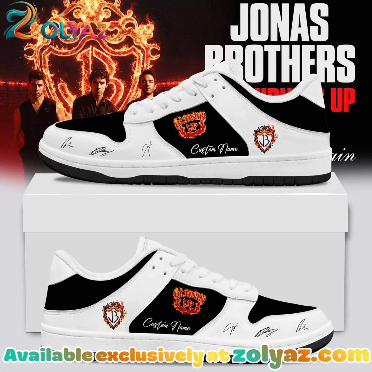 Jonas Brothers The Burning Up Tour Custom Air Force 1 & Jordan 1 Shoes [Batch 12]