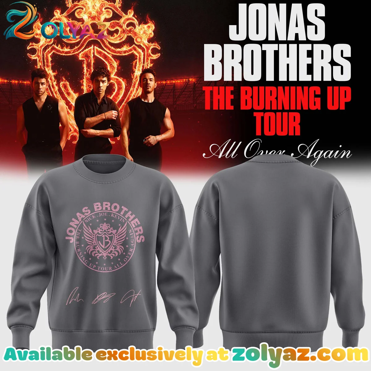 Jonas Brothers The Burning Up Tour T-Shirt & Hoodie - Variant 20