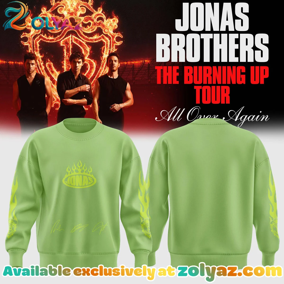Jonas Brothers The Burning Up Tour T-Shirt & Hoodie - Series 21