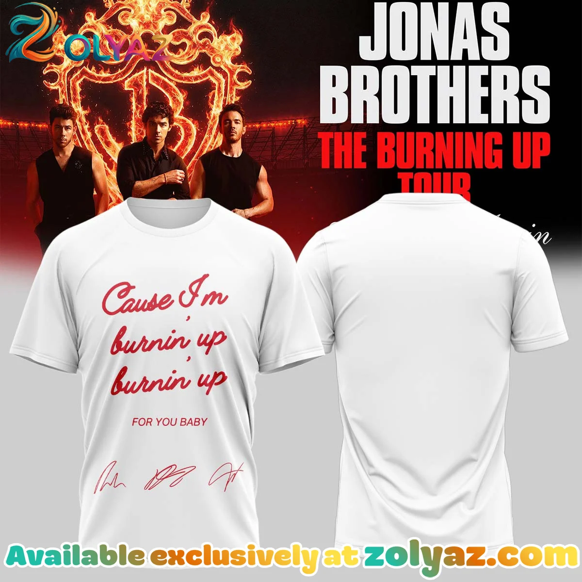 Jonas Brothers The Burning Up Tour T-Shirt & Hoodie - Part 22