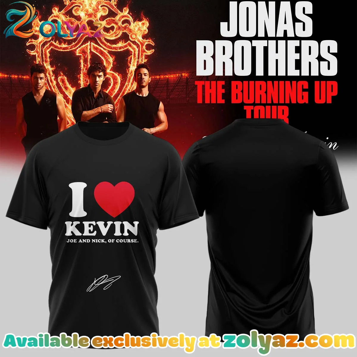 Jonas Brothers The Burning Up Tour Shirt & Hoodie (Design 32)