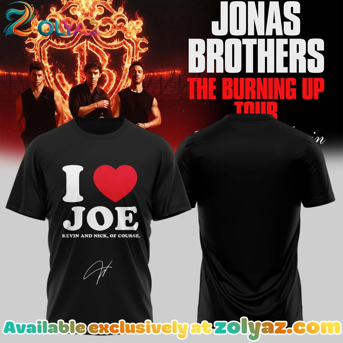 Jonas Brothers The Burning Up Tour Shirt & Hoodie (Style 28)