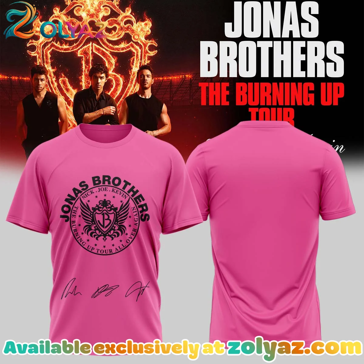 Jonas Brothers The Burning Up Tour Shirt & Hoodie - Variant 23