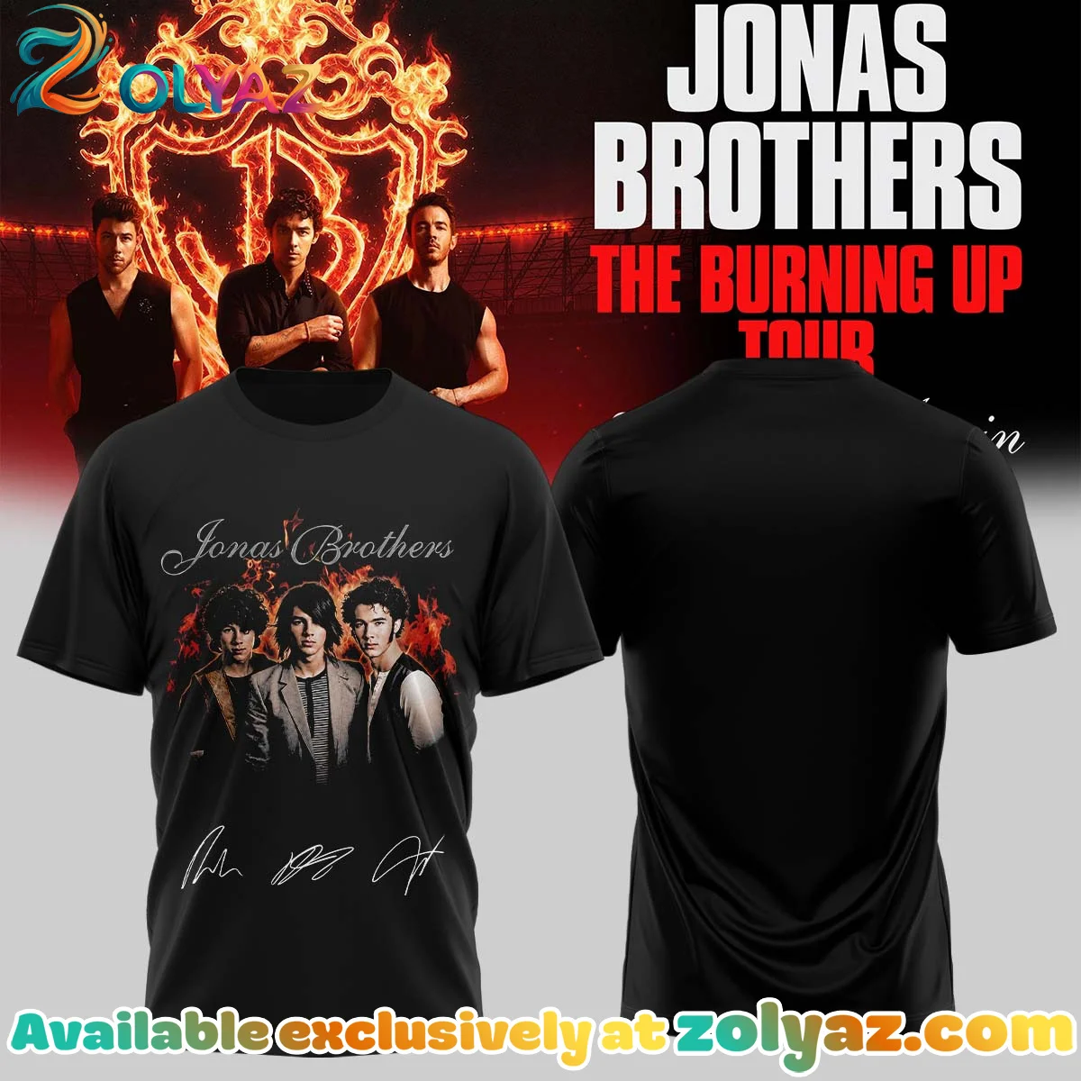 Jonas Brothers The Burning Up Tour T-Shirt & Hoodie - Series 30