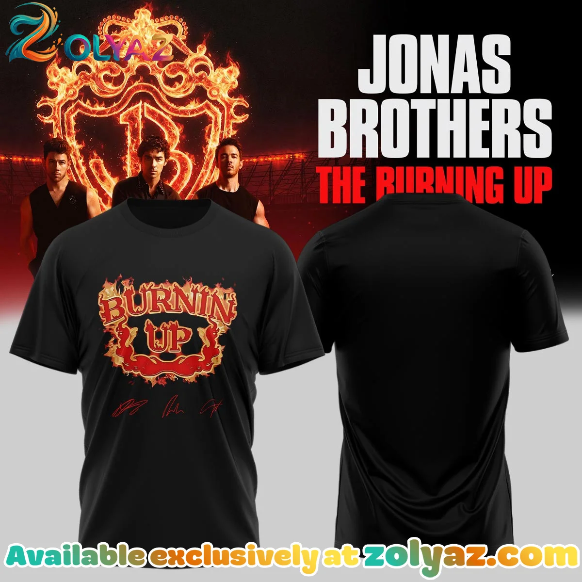 Jonas Brothers The Burning Up Tour Shirt & Hoodie [Batch 29]