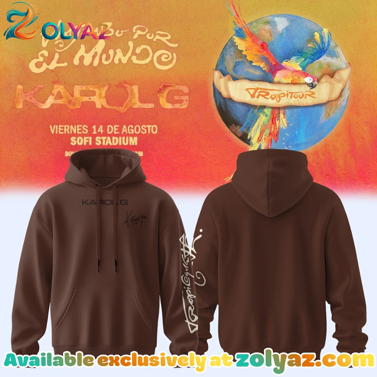 Karol G VIAJANDO POR EL MUNDO TROPITOUR Signature T-Shirt & Hoodie - Series 1