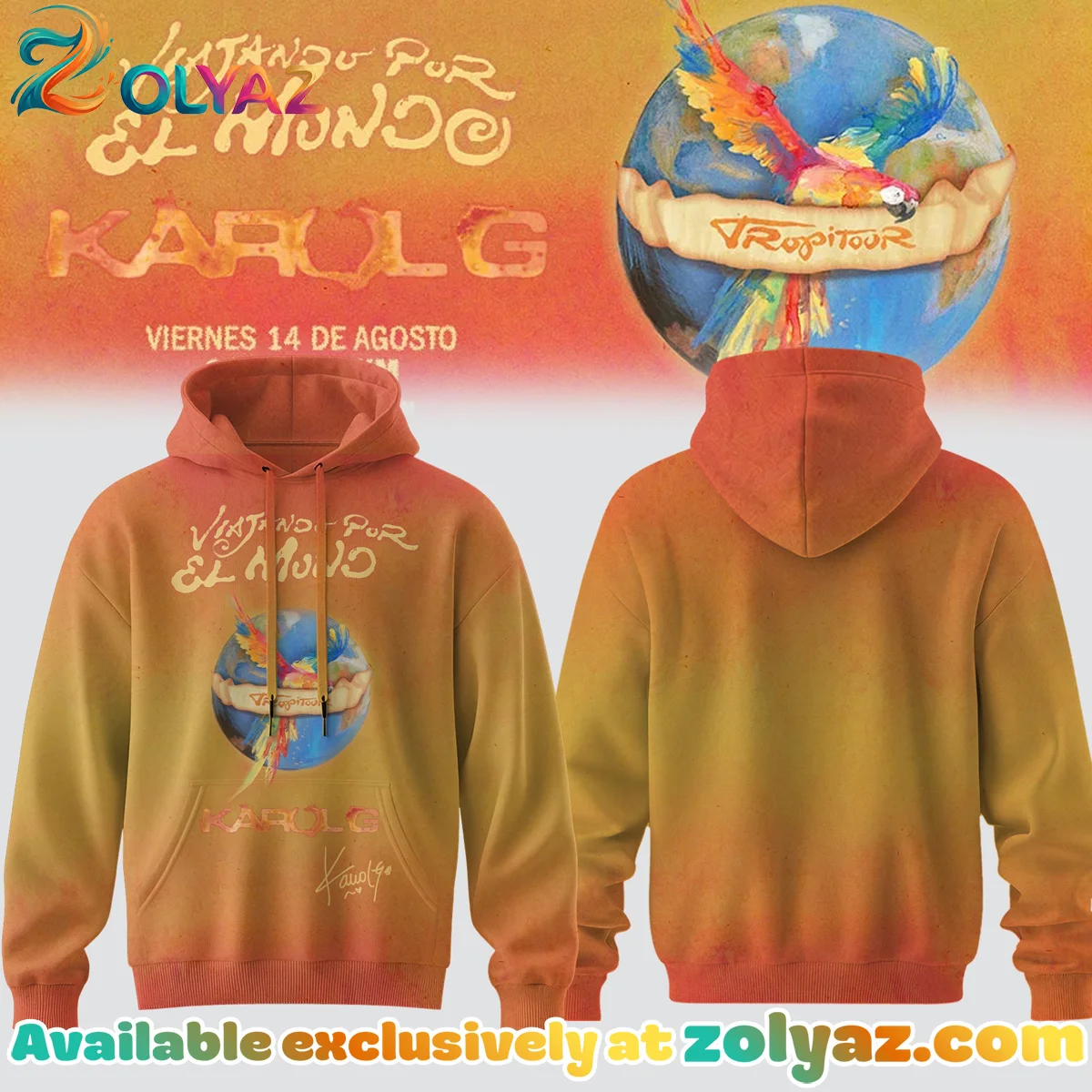 Karol G VIAJANDO POR EL MUNDO TROPITOUR Signature Shirt & Hoodie - Series 2
