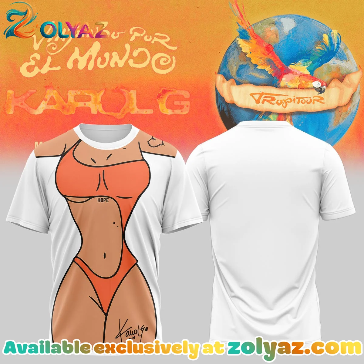 Karol G VIAJANDO POR EL MUNDO TROPITOUR Signature Shirt & Hoodie [Drop 4]