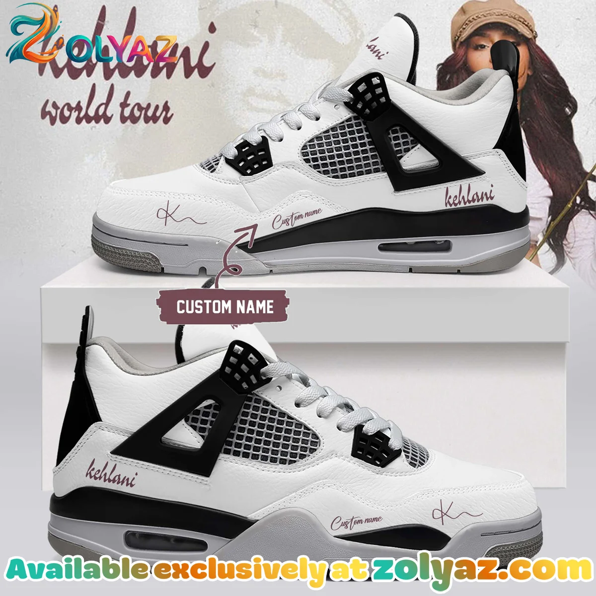 Kehlani World Tour Signature Custom Air Force 1 & Jordan 1 Shoes (Style 11)