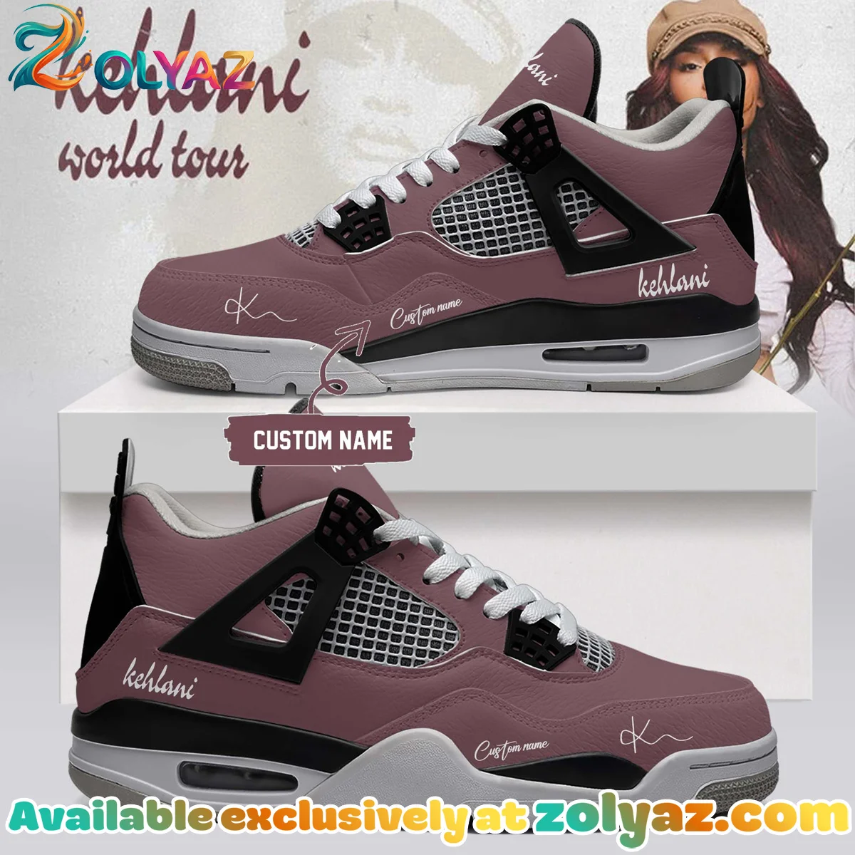 Kehlani World Tour Signature Custom Air Force 1 & Jordan 1 Shoes (Design 13)