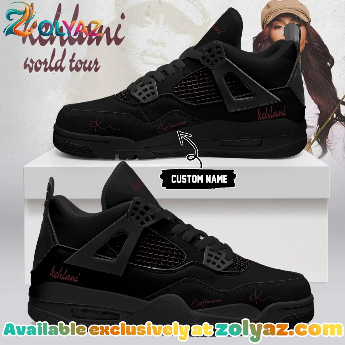 Kehlani World Tour Signature Custom Air Force 1 & Jordan 1 Shoes (Design 15)