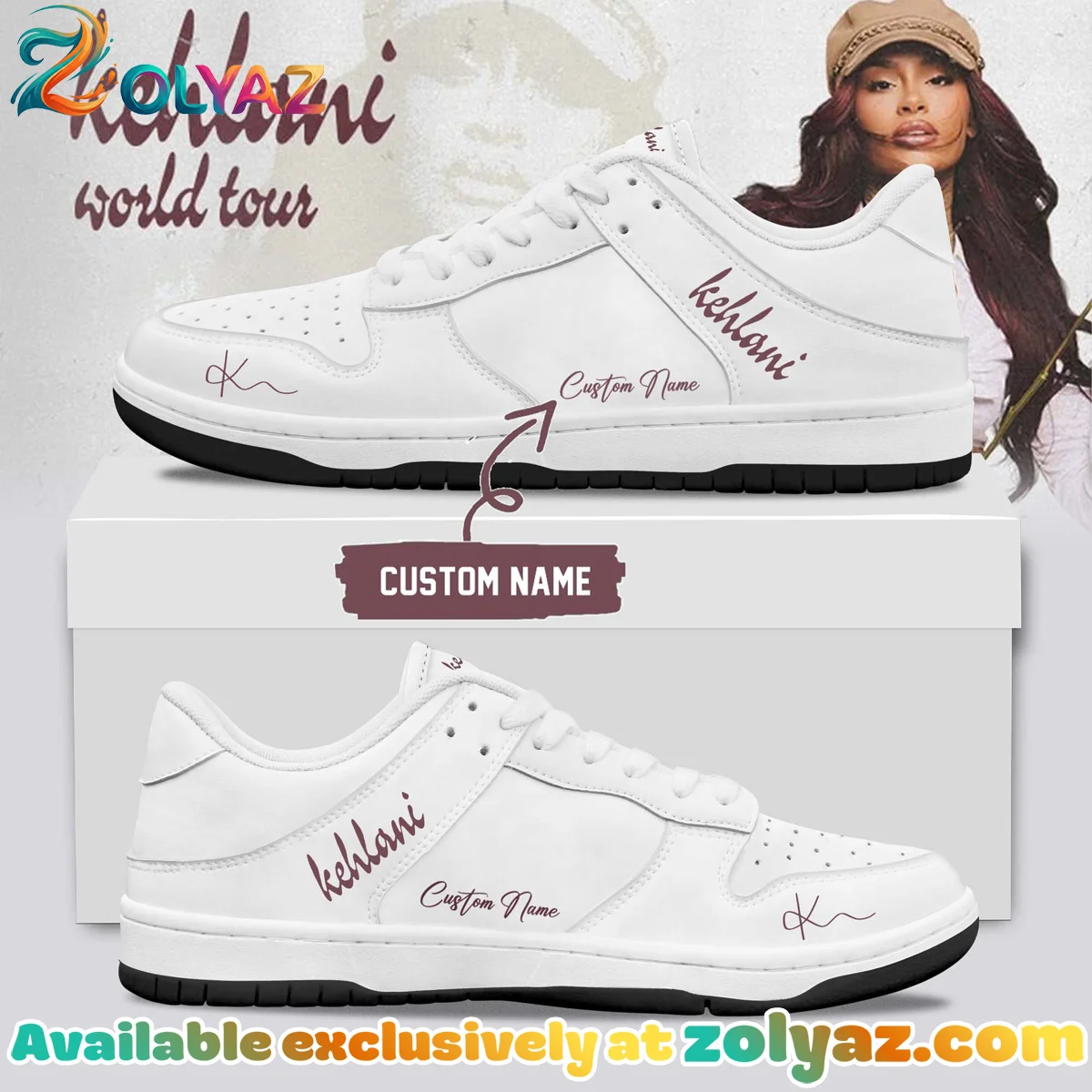 Kehlani World Tour Signature Custom Air Force 1 & Jordan 1 Shoes (Design 17)