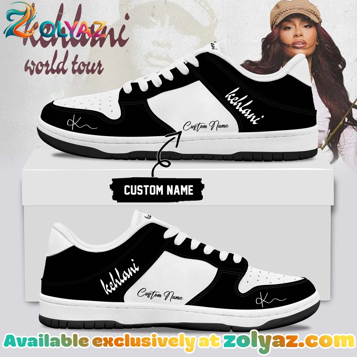 Kehlani World Tour Signature Custom Air Force 1 & Jordan 1 Shoes (Design 19)
