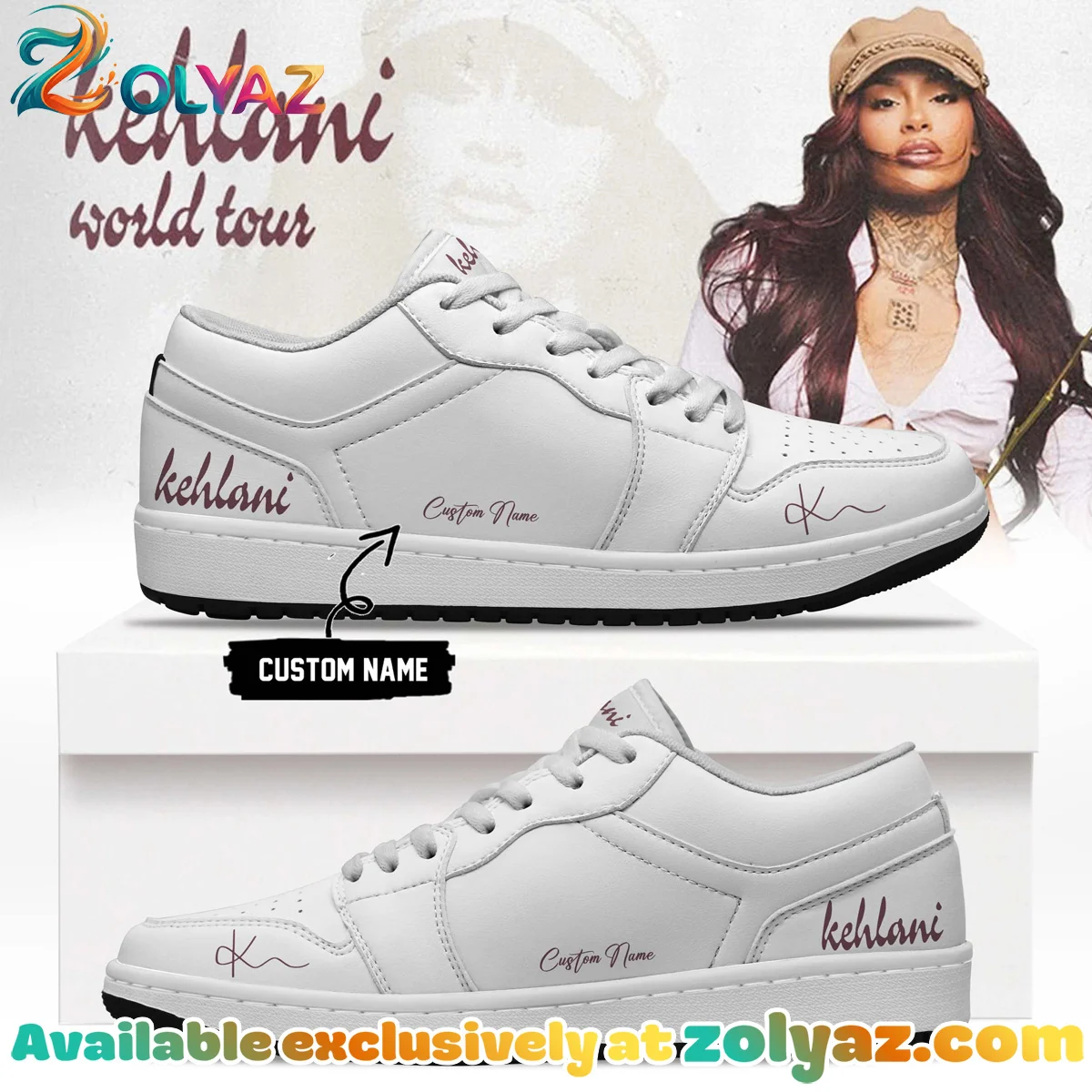 Kehlani World Tour Signature Custom Air Force 1 & Jordan 1 Shoes - Variant 21