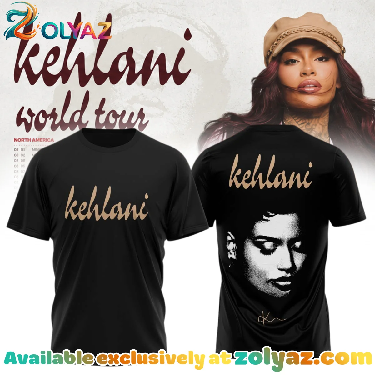 Kehlani World Tour Signature Shirt & Hoodie (Style 27)