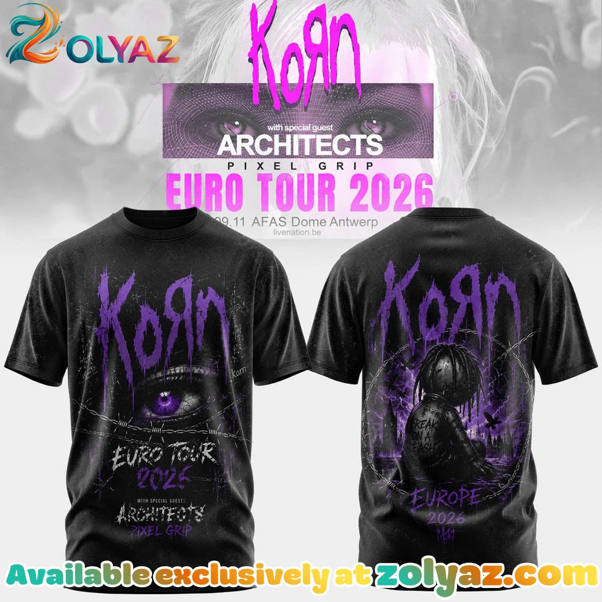 Korn Euro Tour T-Shirt & Hoodie [Batch 3]
