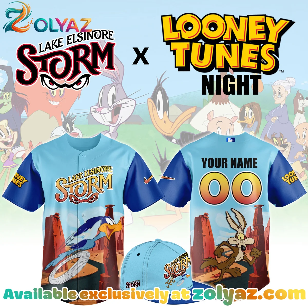Lake Elsinore Storm Looney Tunes Night Jersey
