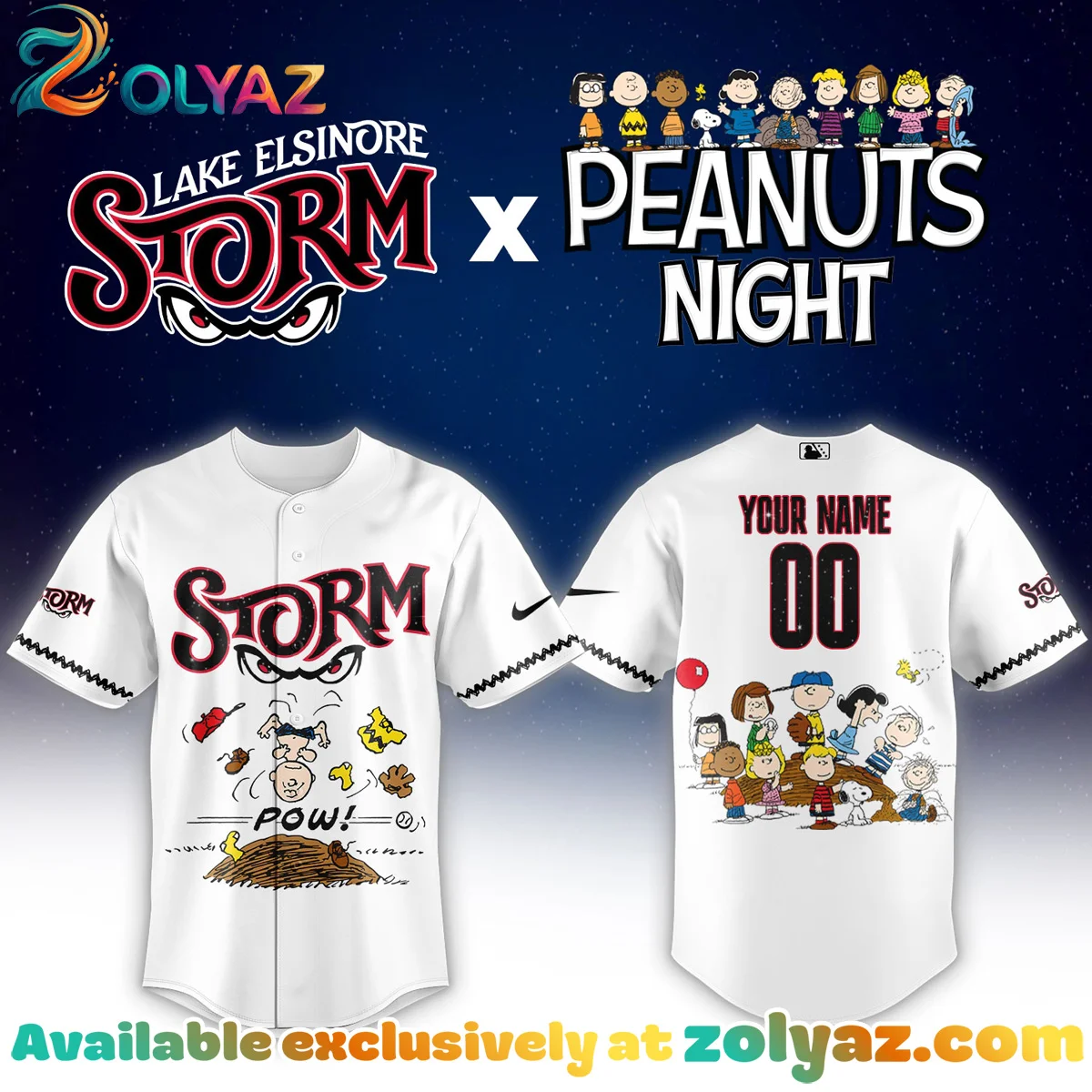 Lake Elsinore Storm x Peanuts Jersey Lake Elsinore Storm x Peanuts Jersey