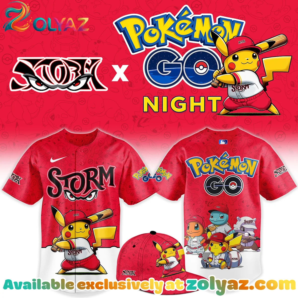 Lake Elsinore Storm x Pokemon GO Jersey