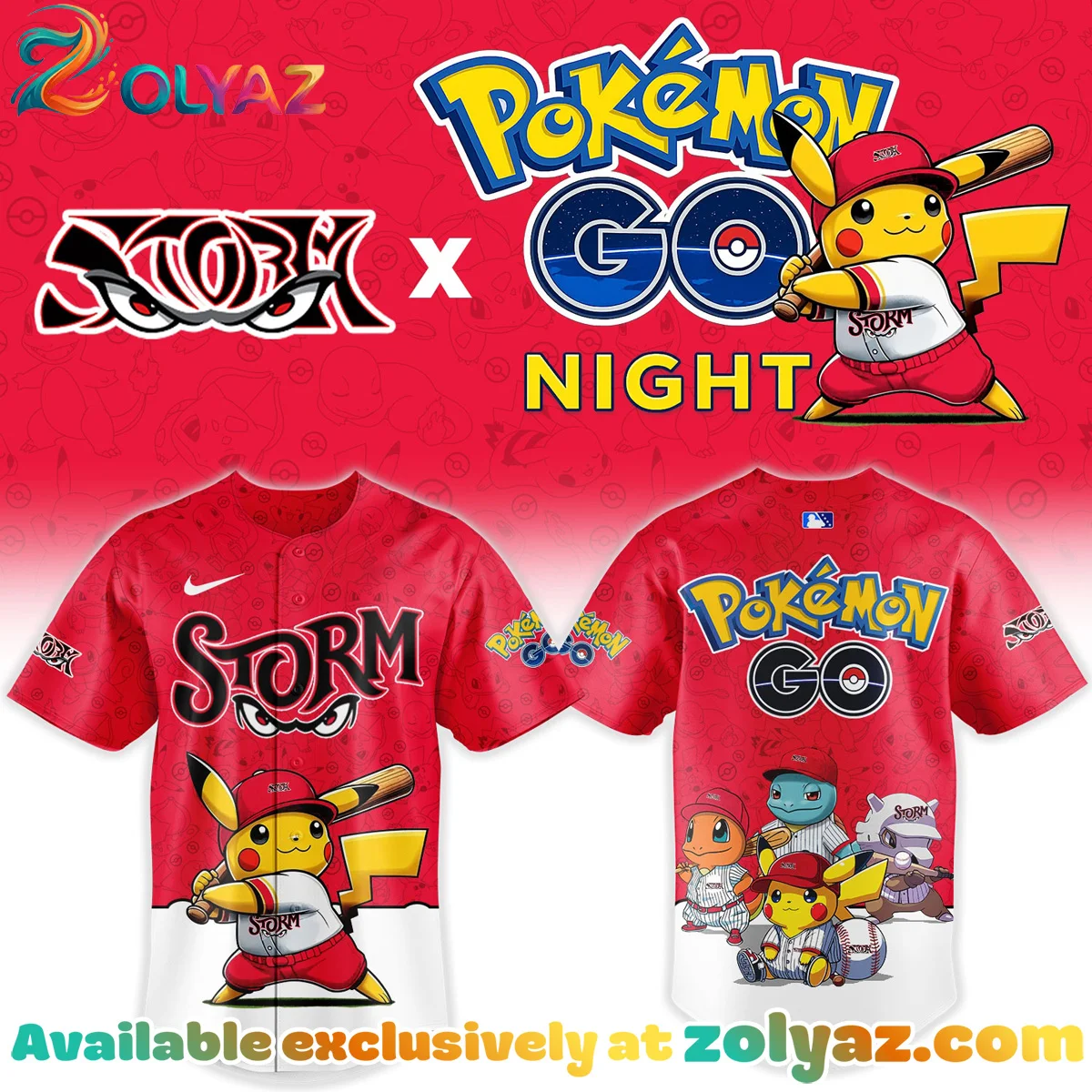 Lake Elsinore Storm x Pokemon GO Jersey Lake Elsinore Storm x Pokemon GO Jersey