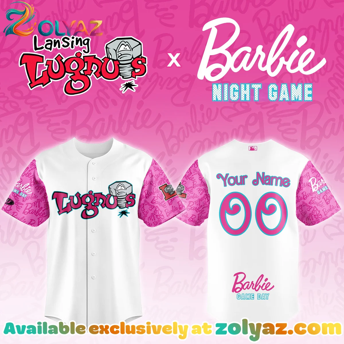Lansing Lugnuts Barbie Jersey Lansing Lugnuts Barbie Jersey