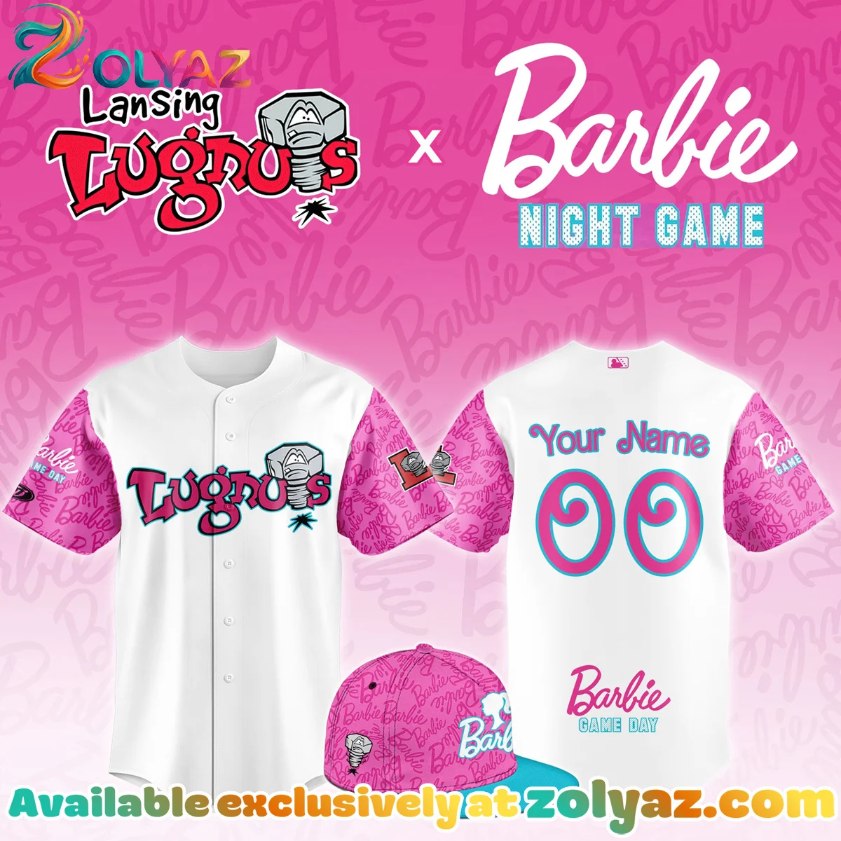 Lansing Lugnuts Barbie Jersey