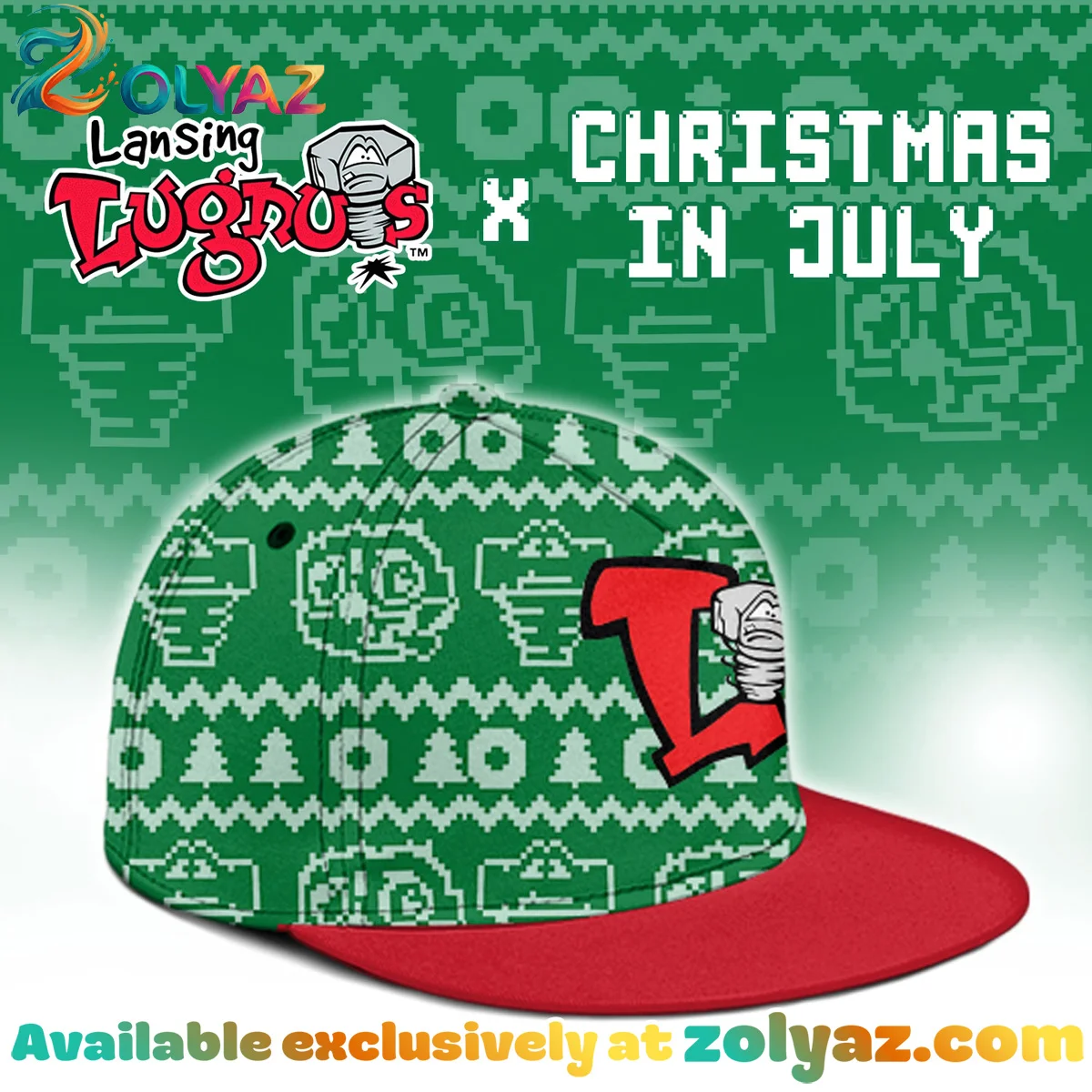 Lansing Lugnuts Christmas In July Jersey Lansing Lugnuts Christmas In July Jersey