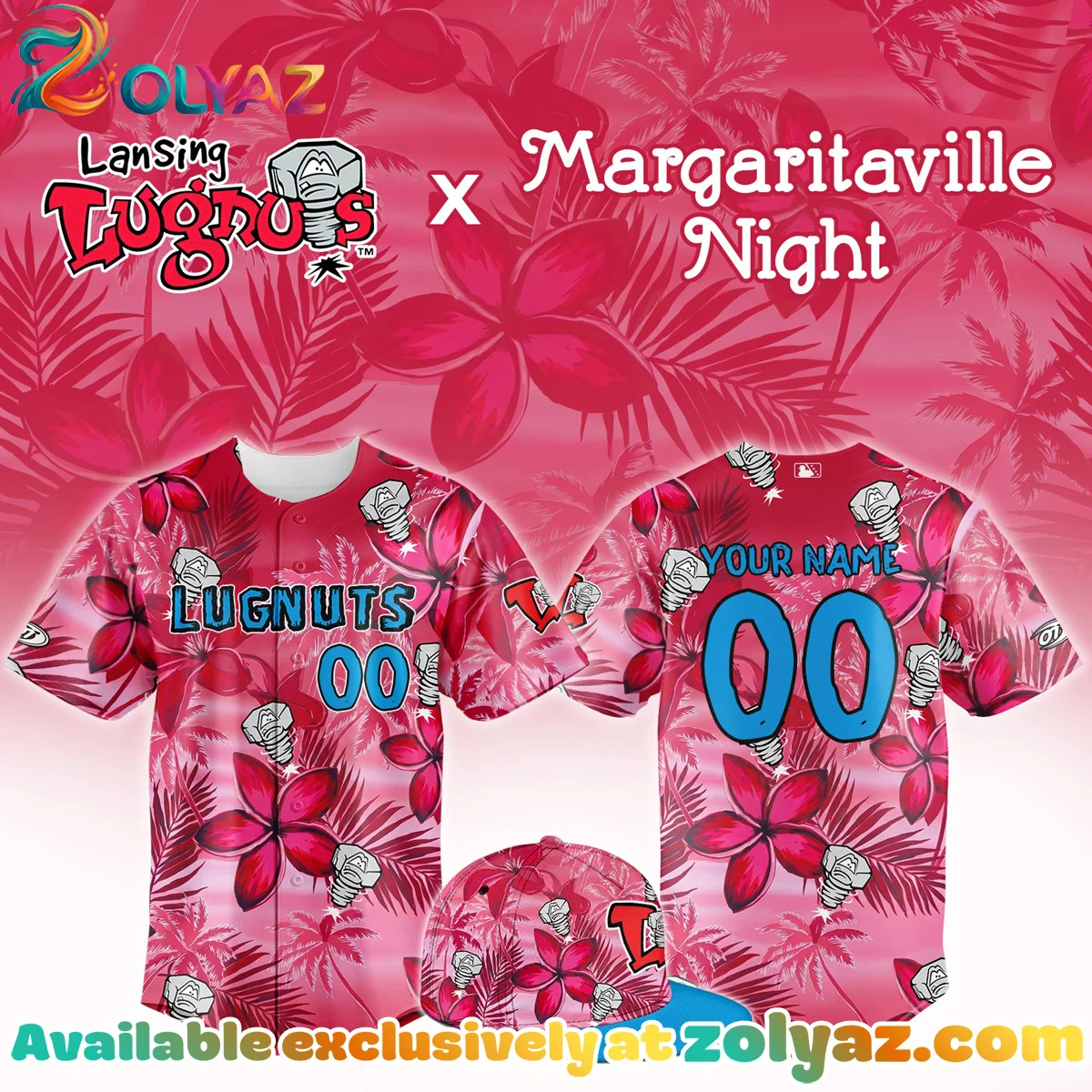 Lansing Lugnuts Margaritaville Night Jersey