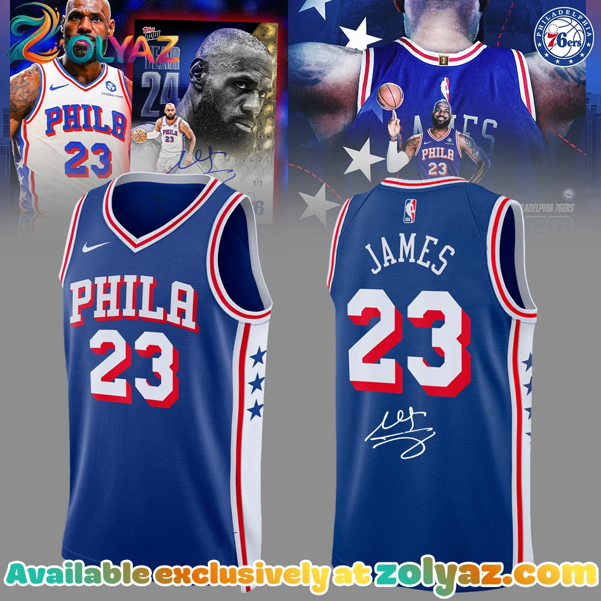 LeBron James Philadelphia 76ers Jersey - Variant 5