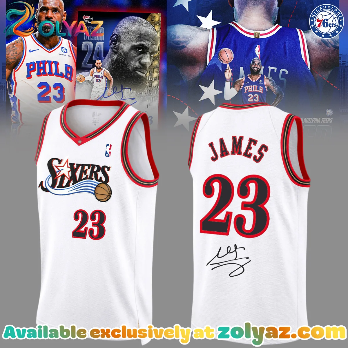 LeBron James Philadelphia 76ers Jersey - Series 3