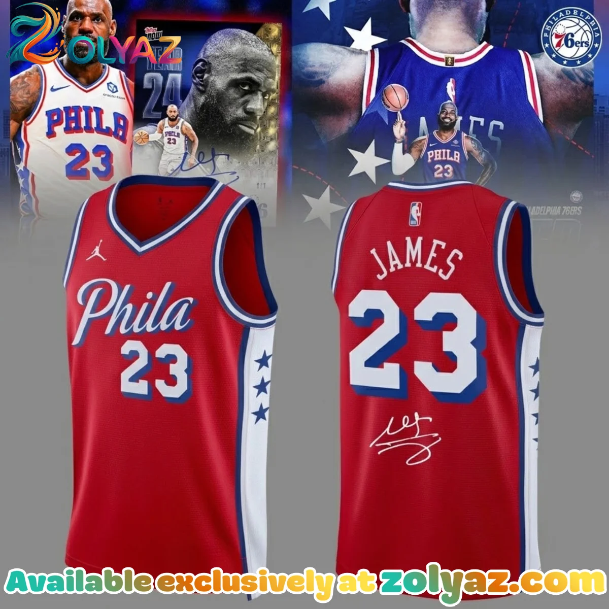 LeBron James Philadelphia 76ers Jersey (Style 2)