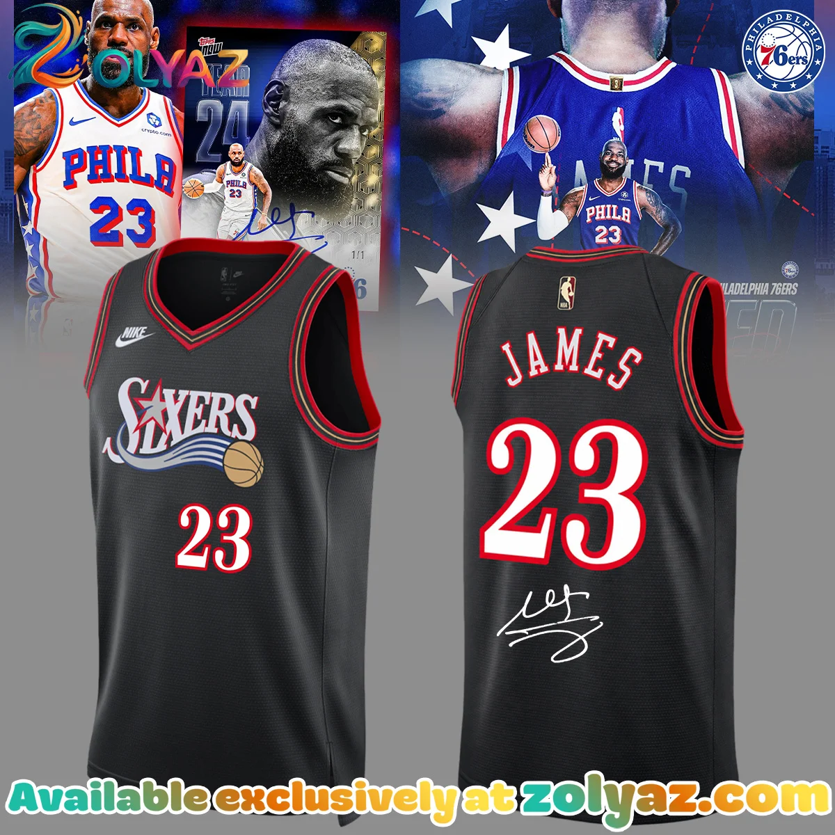 LeBron James Philadelphia 76ers Jersey (Design 4)
